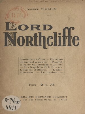 cover image of Lord Northcliffe